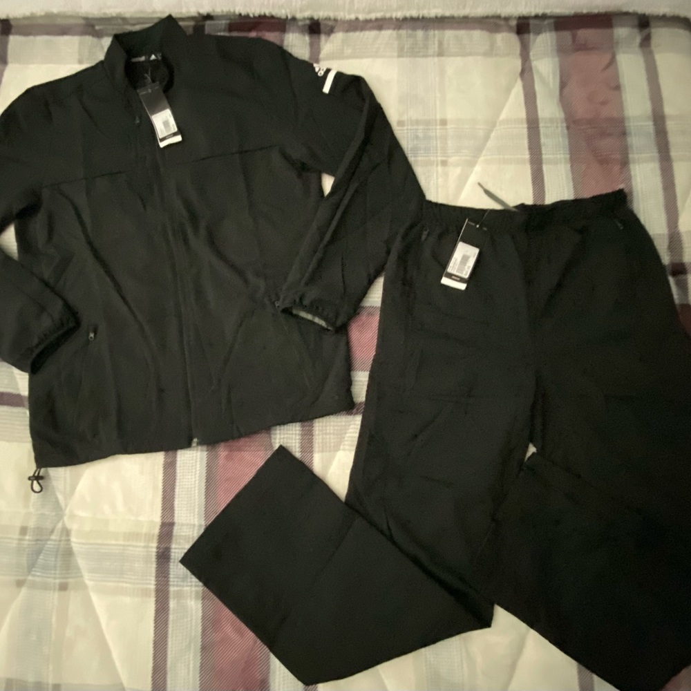 Adidas Youth Rink Warm-up Jacket and Pants in Black Large